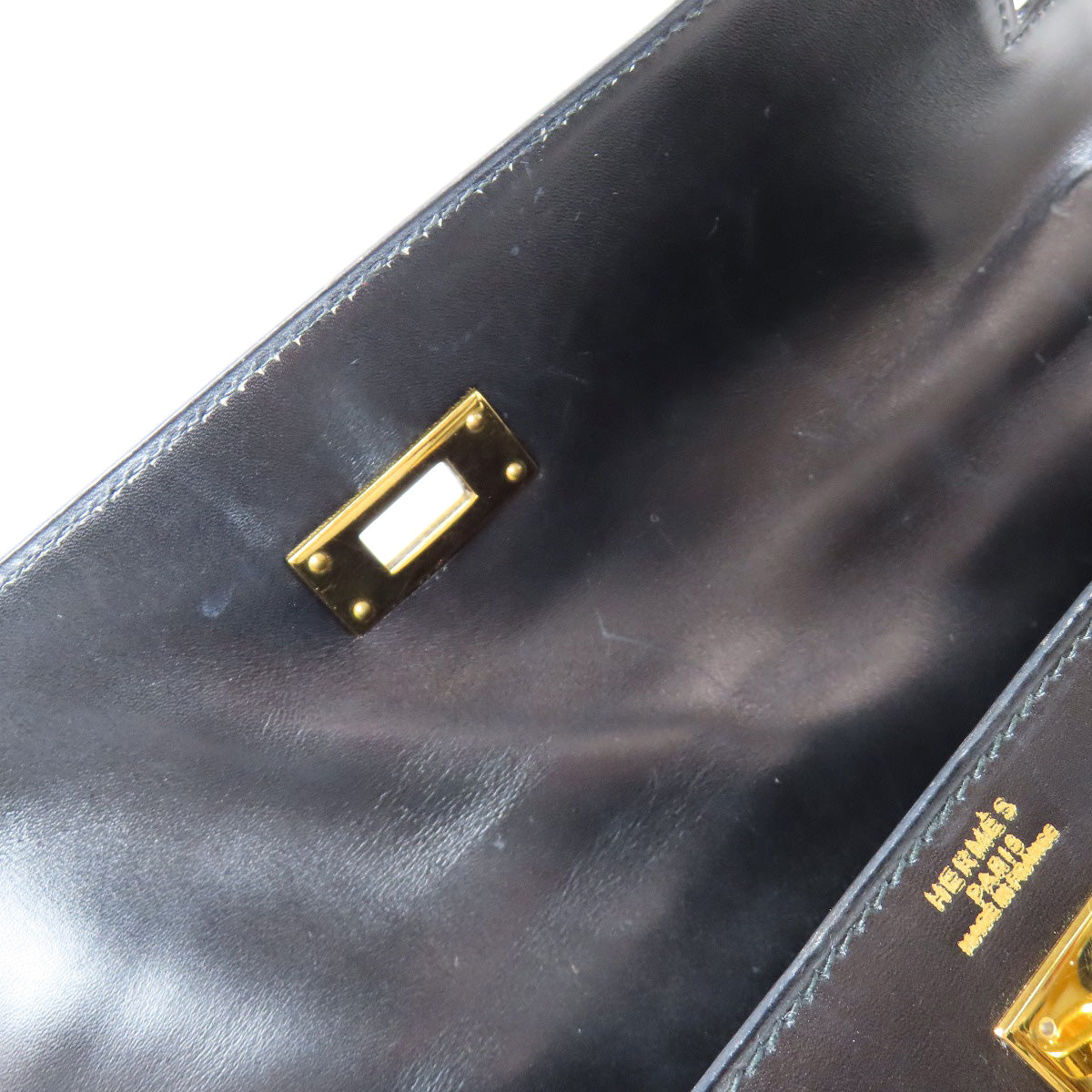 HERMES Kelly 32 Outside Stitching GoldHardware Handbag Box calf Ladies [Used]