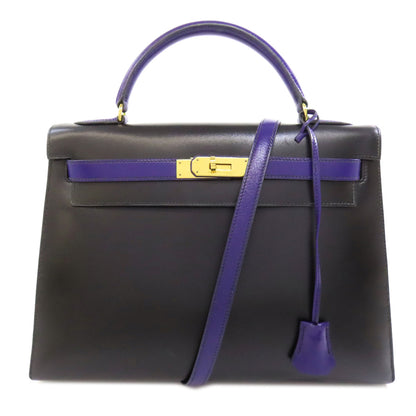 HERMES Kelly 32 Outside Stitching GoldHardware Handbag Box calf Ladies [Used]