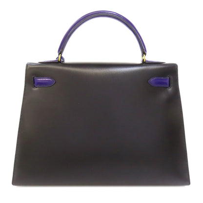 HERMES Kelly 32 Outside Stitching GoldHardware Handbag Box calf Ladies [Used]
