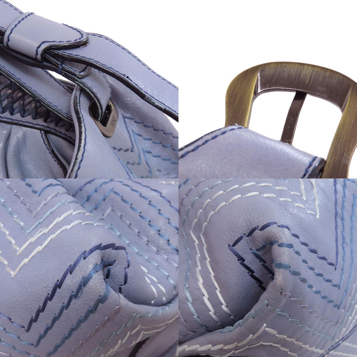 FENDI Stitch one belt Shoulder Bag Leather Ladies [Used]