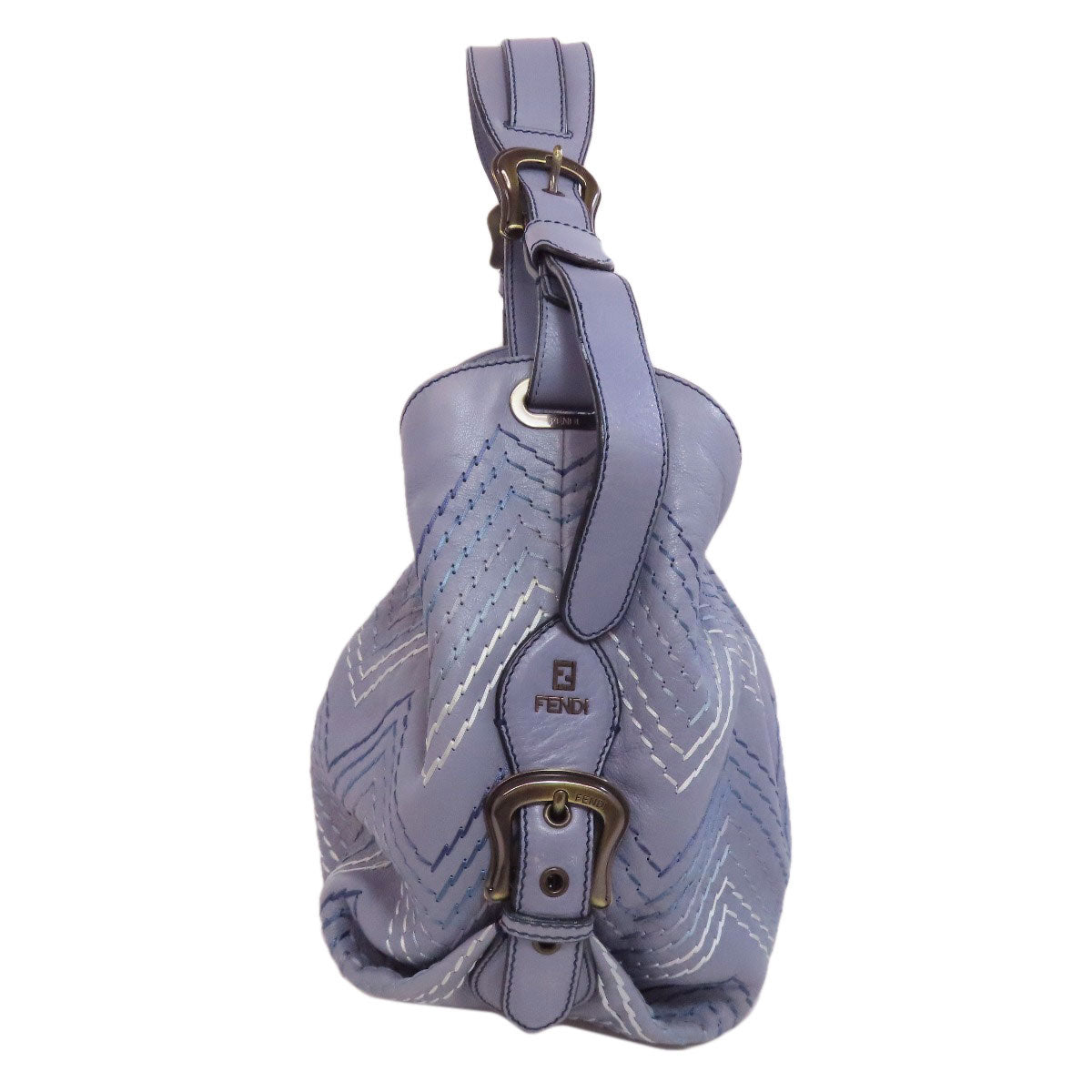 FENDI Stitch one belt Shoulder Bag Leather Ladies [Used]