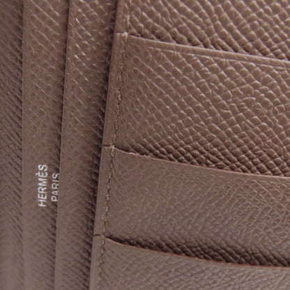 HERMES Bearn Soufflet Ethan SilverHardware Long wallet (with coin pocket) Epsom Ladies [Used]