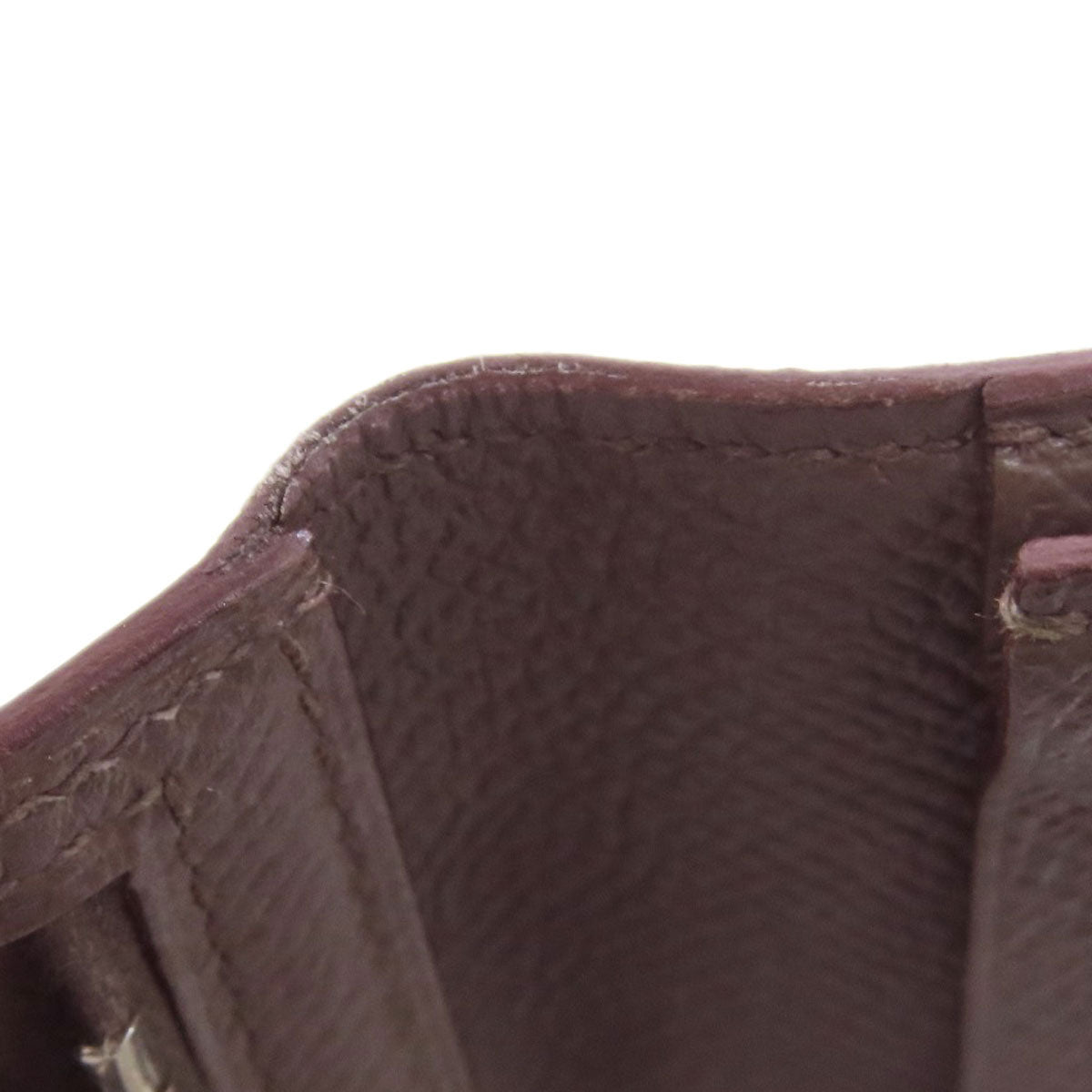 HERMES Bearn Soufflet Ethan SilverHardware Long wallet (with coin pocket) Epsom Ladies [Used]