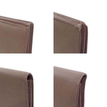 HERMES Bearn Soufflet Ethan SilverHardware Long wallet (with coin pocket) Epsom Ladies [Used]