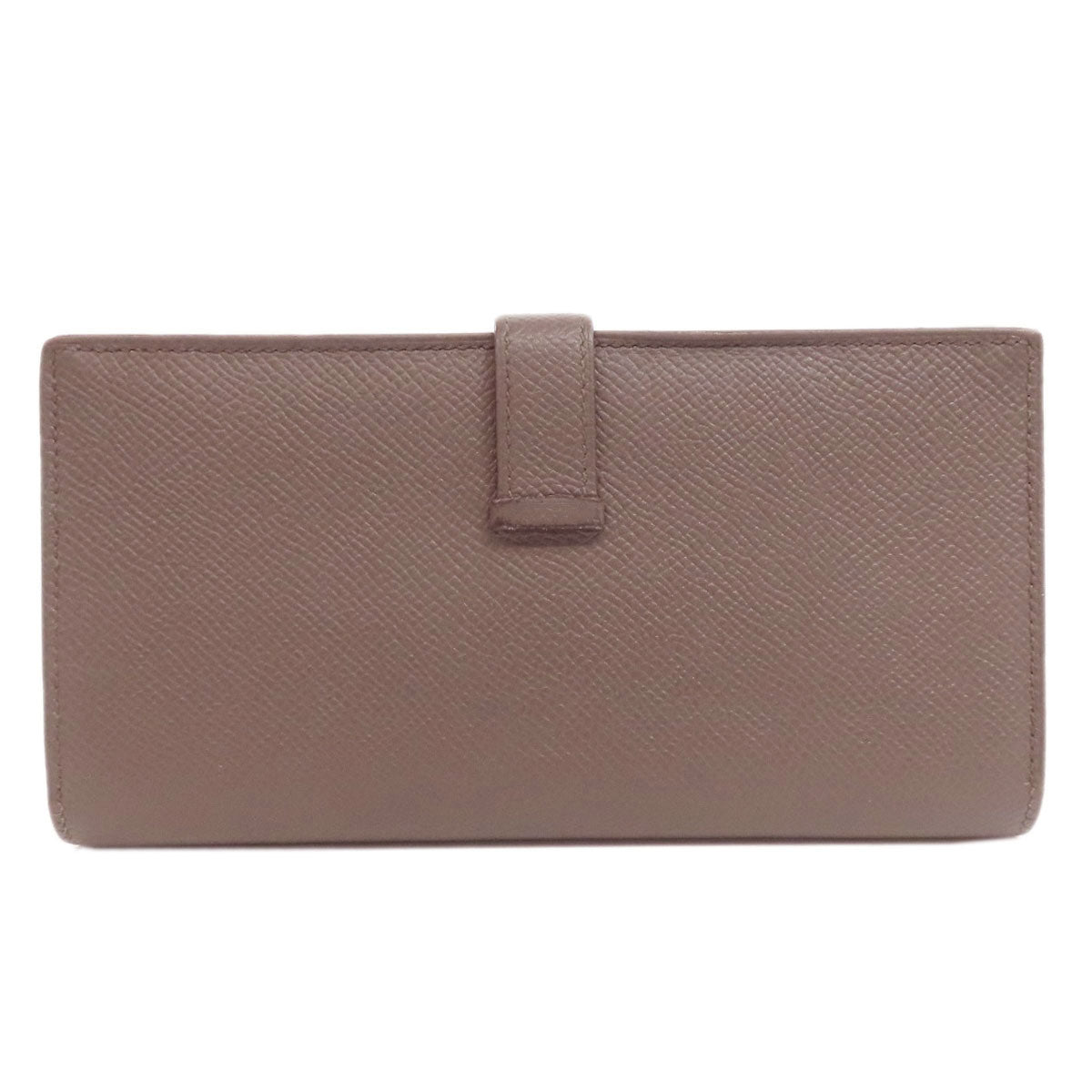 HERMES Bearn Soufflet Ethan SilverHardware Long wallet (with coin pocket) Epsom Ladies [Used]