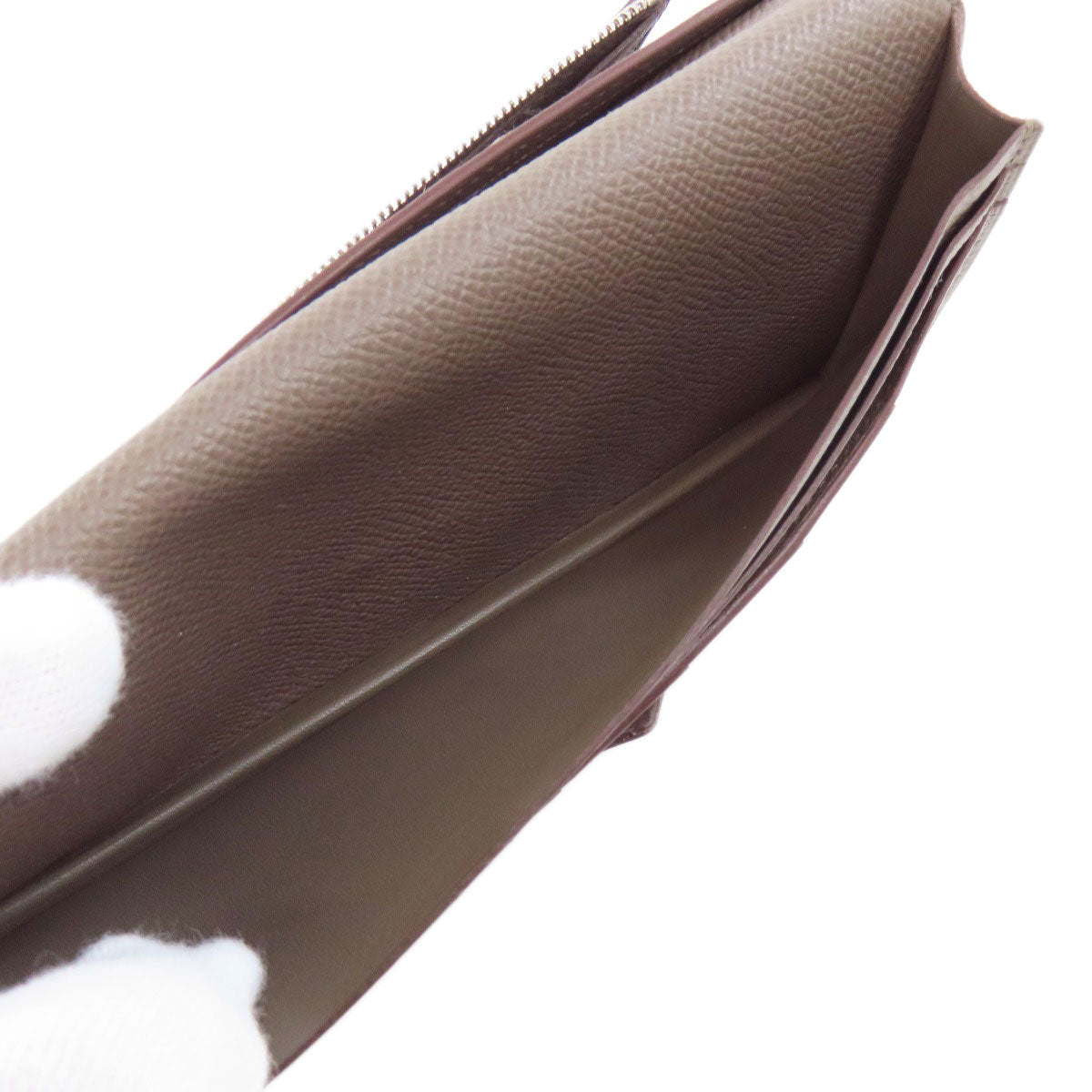 HERMES Bearn Soufflet Ethan SilverHardware Long wallet (with coin pocket) Epsom Ladies [Used]