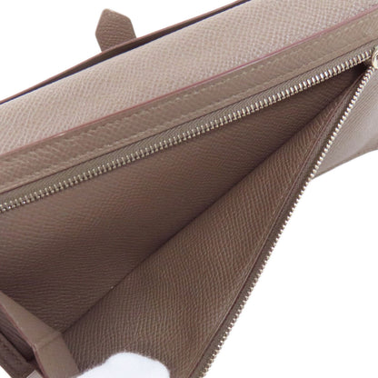 HERMES Bearn Soufflet Ethan SilverHardware Long wallet (with coin pocket) Epsom Ladies [Used]