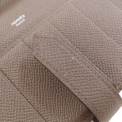 HERMES Bearn Soufflet Ethan SilverHardware Long wallet (with coin pocket) Epsom Ladies [Used]