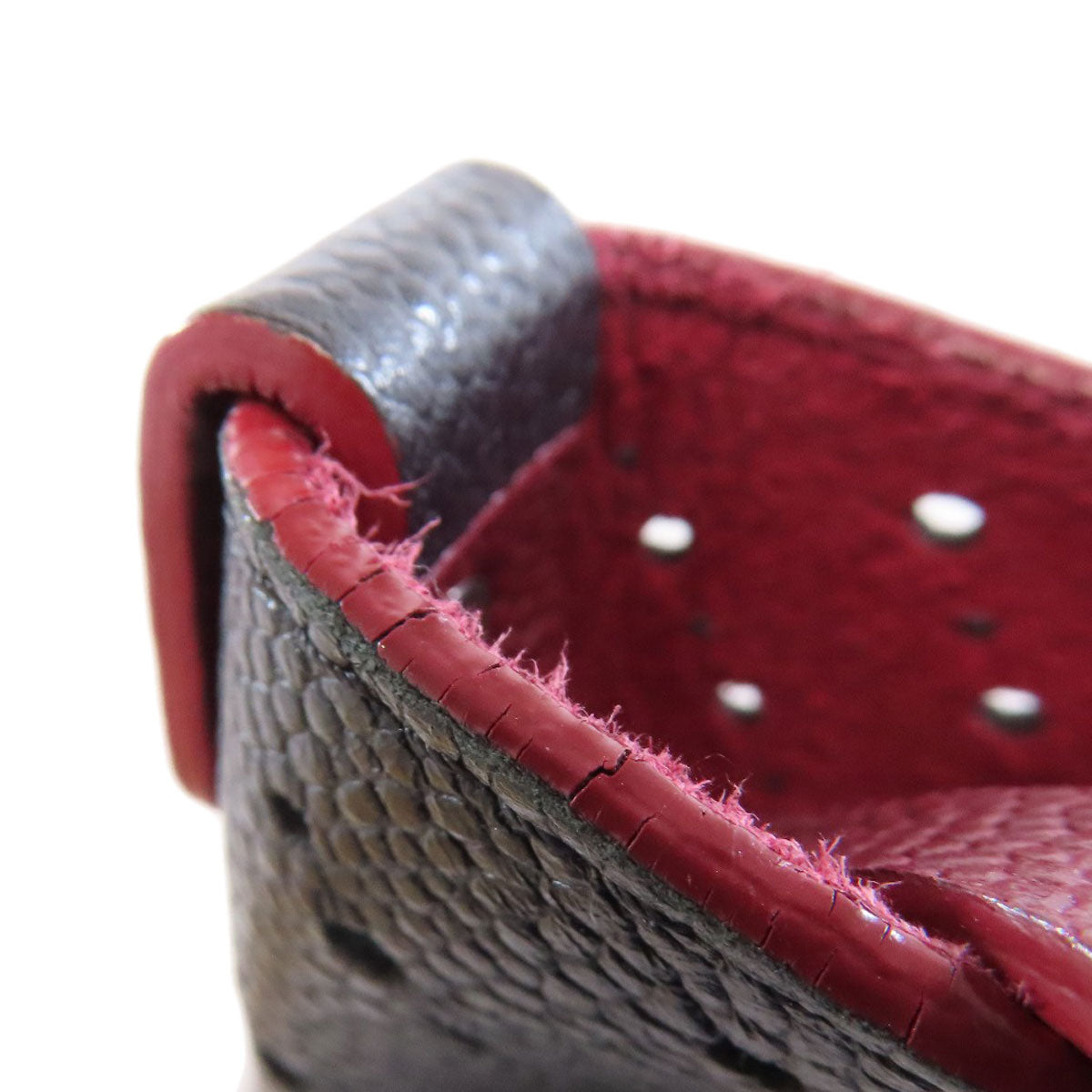 CHANEL Chain Tote Punching SilverHardware Tote Bag Grained Calfskin Skin Ladies [Used]