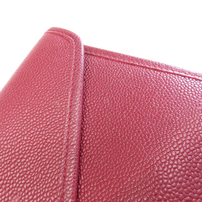 CHANEL Chain Tote Punching SilverHardware Tote Bag Grained Calfskin Skin Ladies [Used]