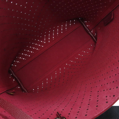 CHANEL Chain Tote Punching SilverHardware Tote Bag Grained Calfskin Skin Ladies [Used]