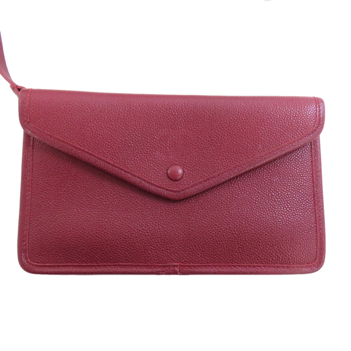 CHANEL Chain Tote Punching SilverHardware Tote Bag Grained Calfskin Skin Ladies [Used]