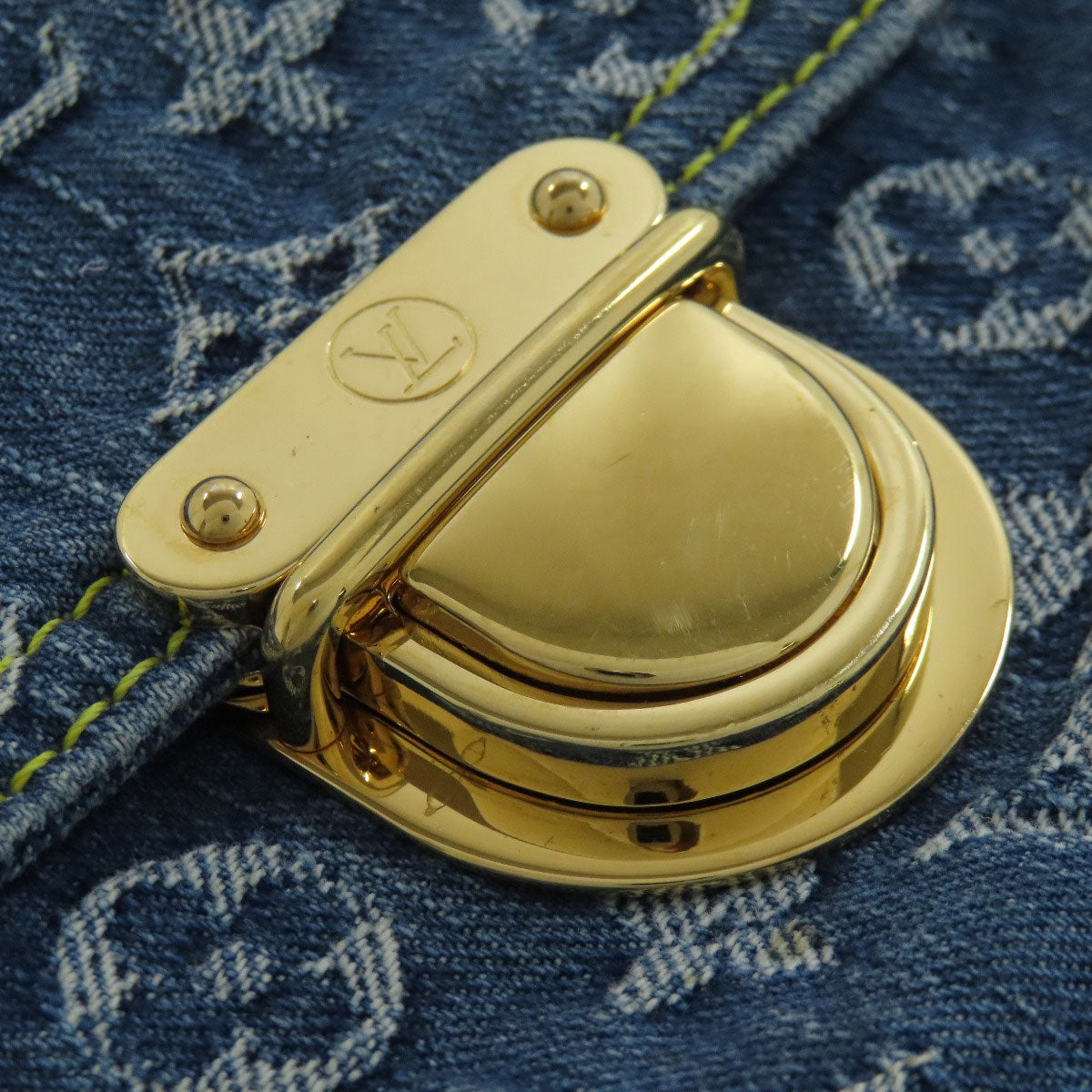 LOUIS VUITTON M95018 Flat shopper Tote Bag Monogram Denim Ladies [Used]