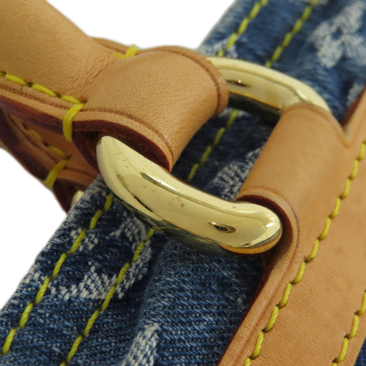 LOUIS VUITTON M95018 Flat shopper Tote Bag Monogram Denim Ladies [Used]