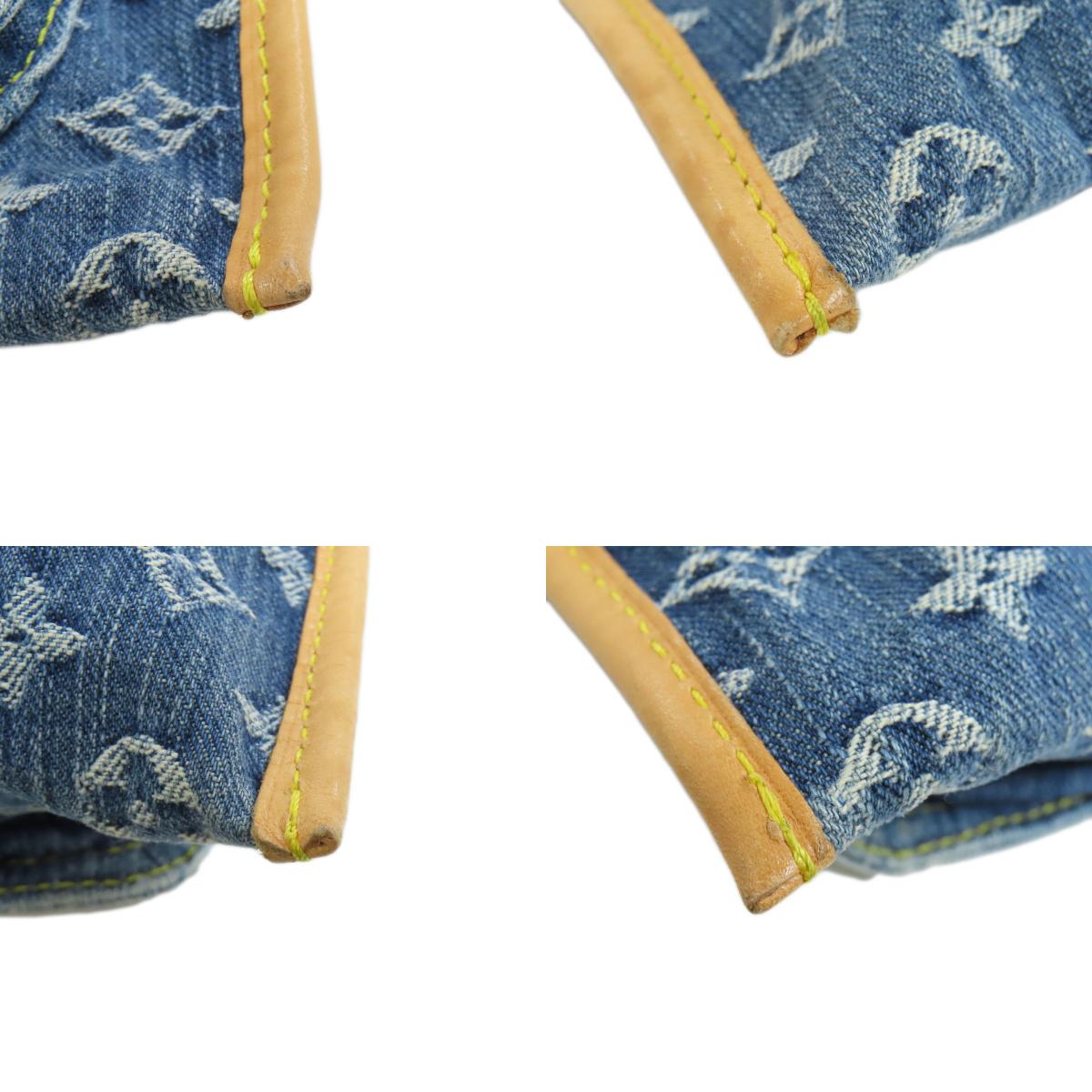 LOUIS VUITTON M95018 Flat shopper Tote Bag Monogram Denim Ladies [Used]