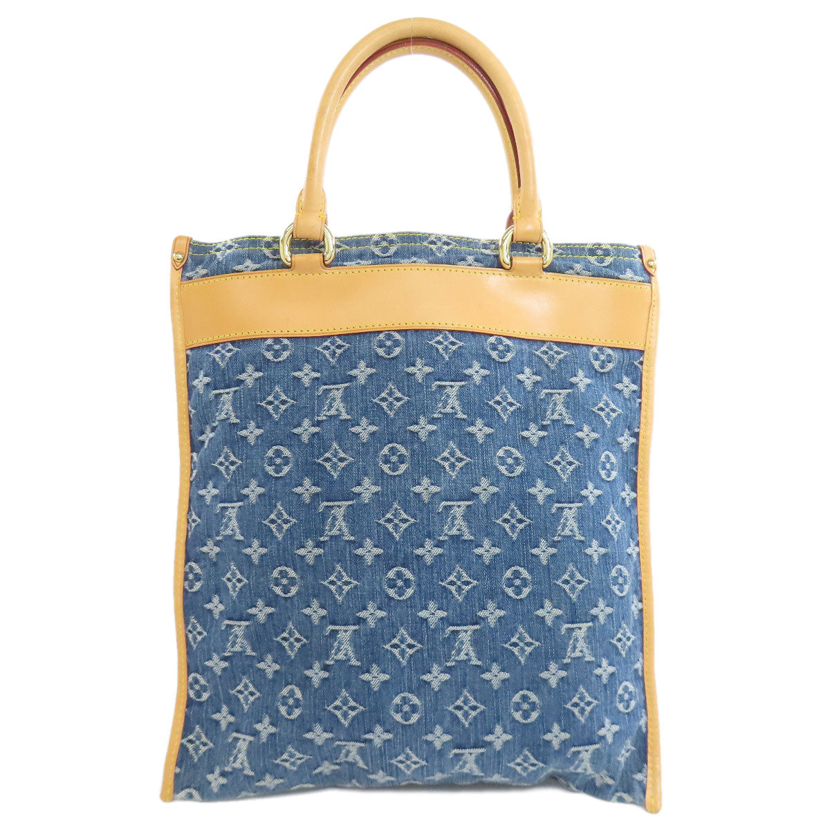 LOUIS VUITTON M95018 Flat shopper Tote Bag Monogram Denim Ladies [Used]