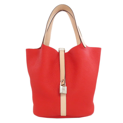 HERMES Picotin Lock MM Touch SilverHardware Handbag Taurillon Clemence SwiftLadies [Used]