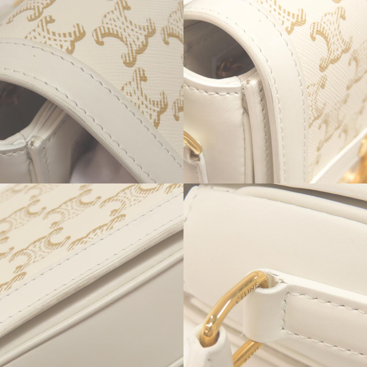 CELINE Teen Triomphe Shoulder Bag PVC CalfLadies [Used]