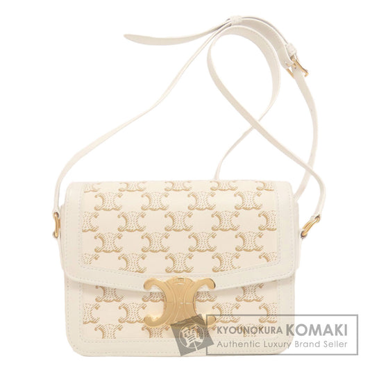 CELINE Teen Triomphe Shoulder Bag PVC CalfLadies [Used]