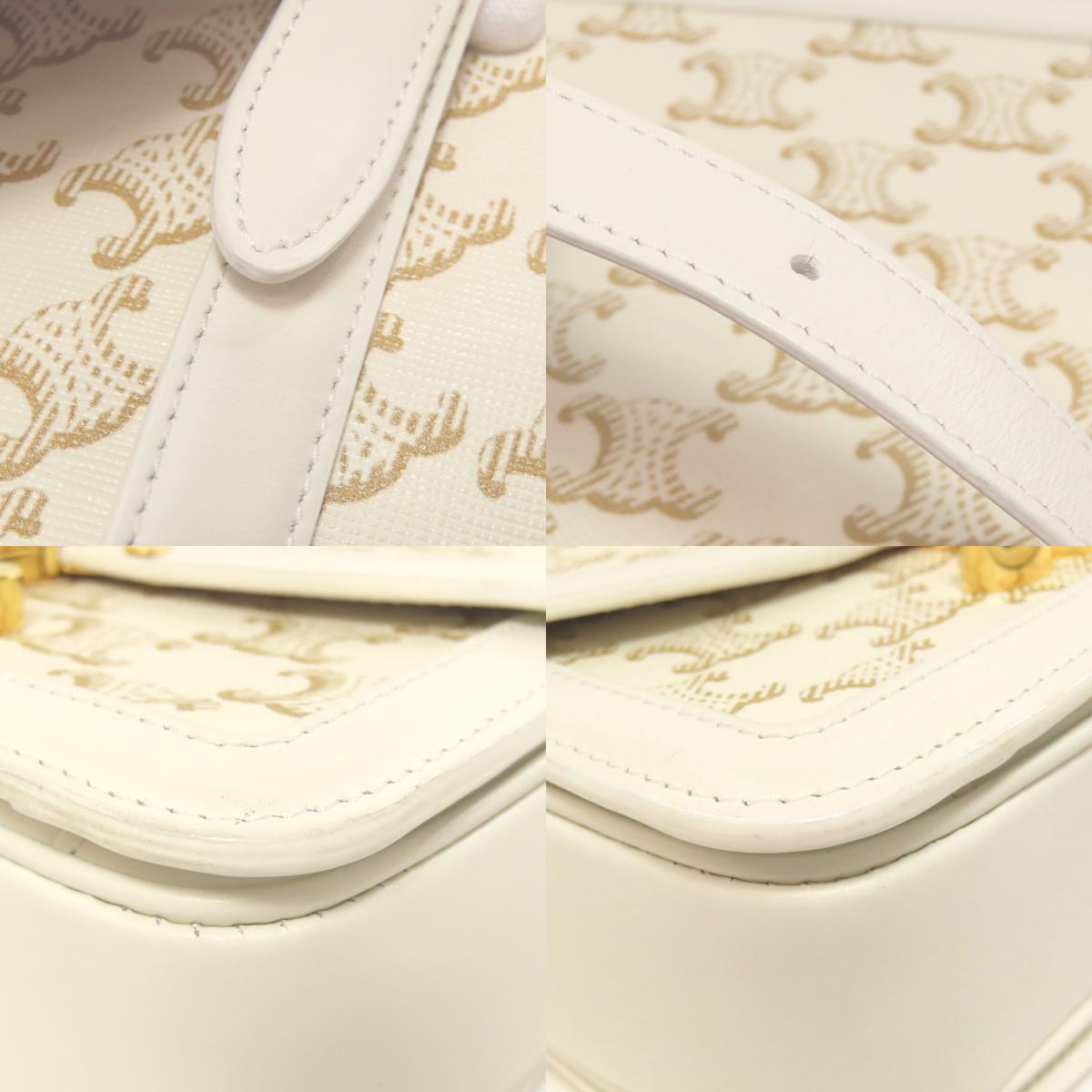 CELINE Teen Triomphe Shoulder Bag PVC CalfLadies [Used]