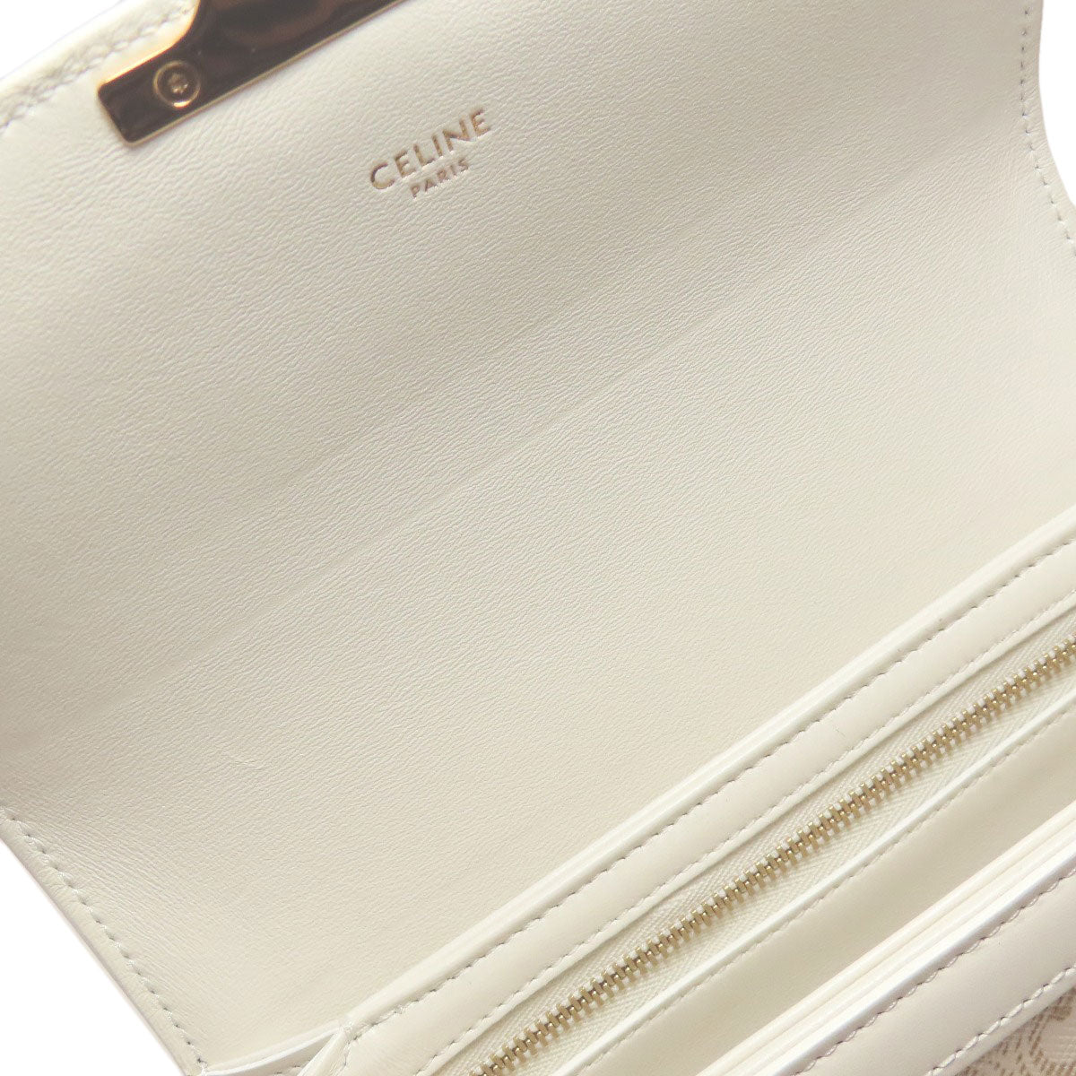 CELINE Teen Triomphe Shoulder Bag PVC CalfLadies [Used]