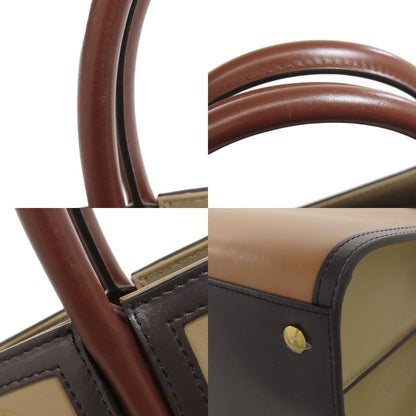 BURBERRY logo Handbag Leather Ladies [Used]