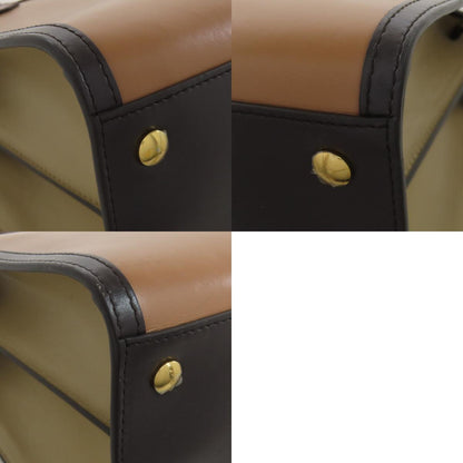 BURBERRY logo Handbag Leather Ladies [Used]