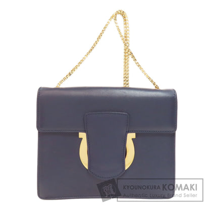 Salvatore Ferragamo GanciniHardware ChainShoulder Shoulder Bag Leather Ladies [Used]