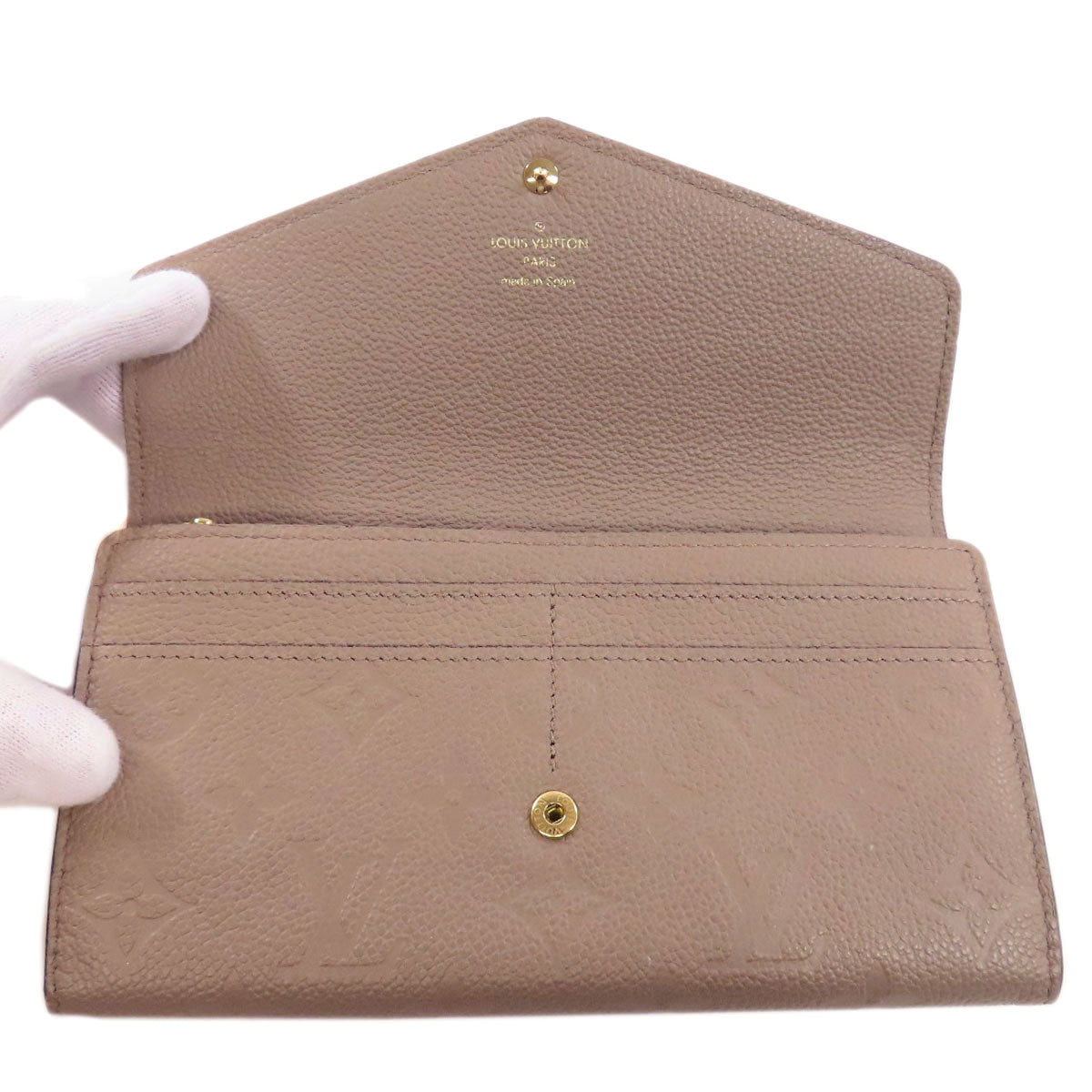 LOUIS VUITTON M68708 Portefeiulle Â· Sarah Long wallet (with coin pocket) Empreinte Ladies [Used]