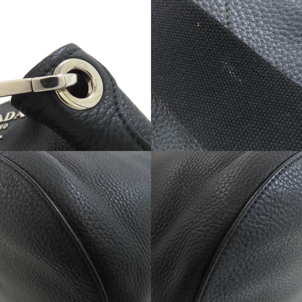 プラダ ロゴ ショルダーバッグ カーフ レディース 【中古】【PRADA】