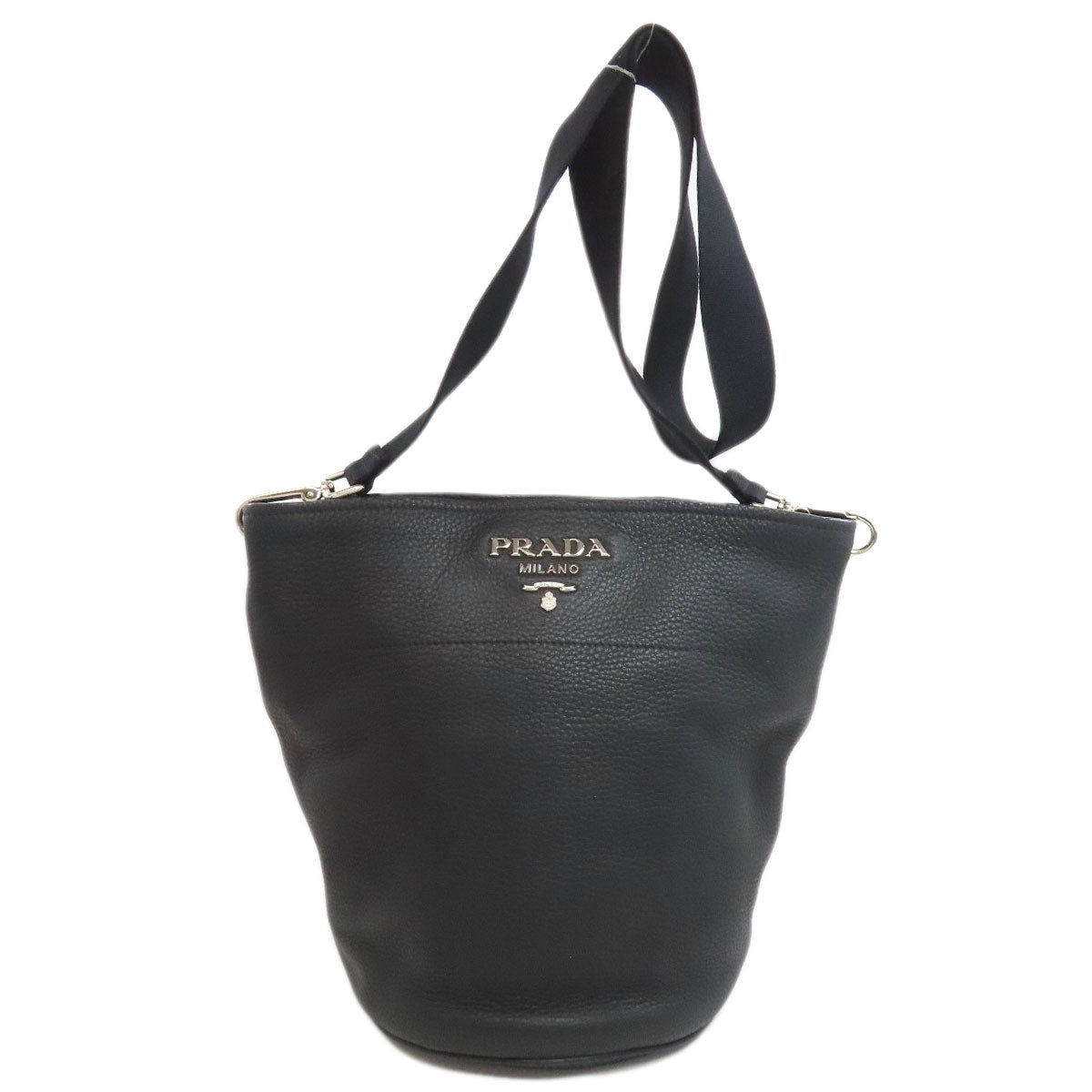 プラダ ロゴ ショルダーバッグ カーフ レディース 【中古】【PRADA】