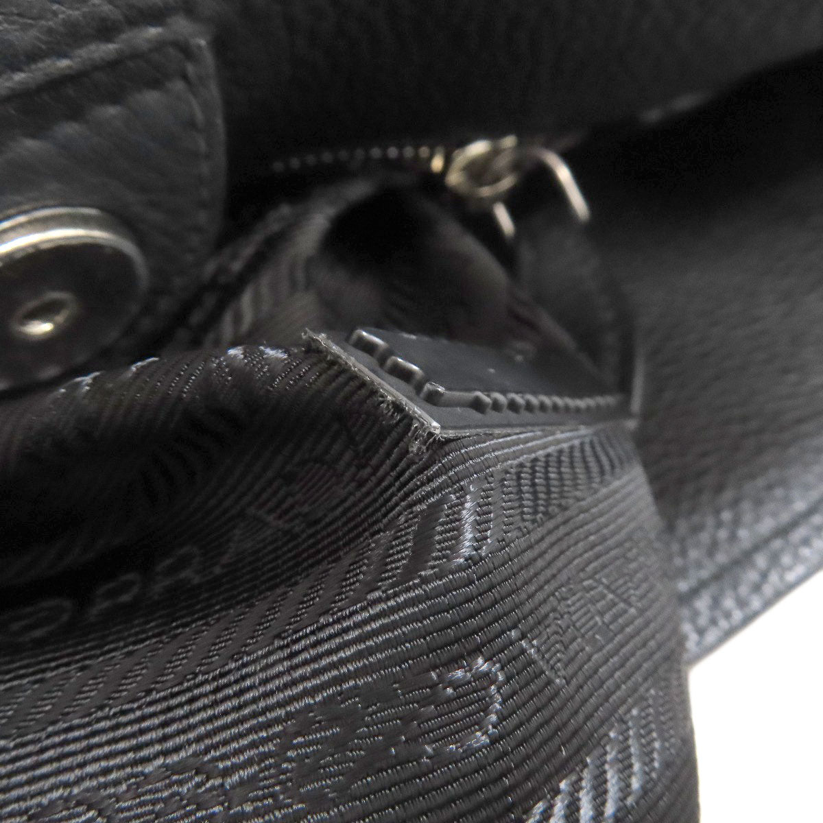 プラダ ロゴ ショルダーバッグ カーフ レディース 【中古】【PRADA】