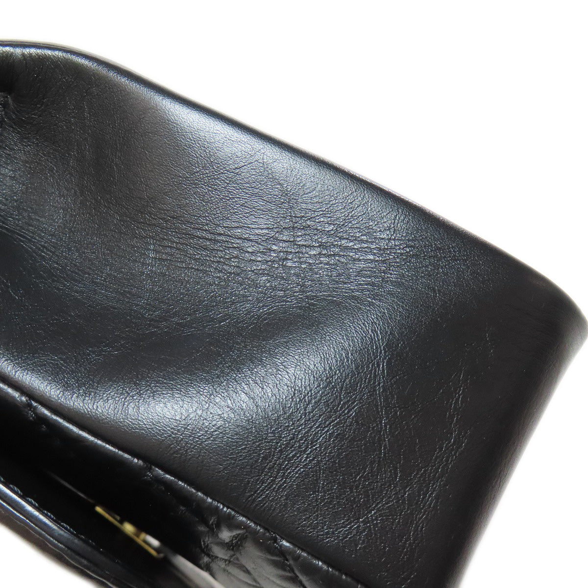 CHANEL Chevron V-stitch GoldHardware 2WAY Handbag Calf Ladies [Used]