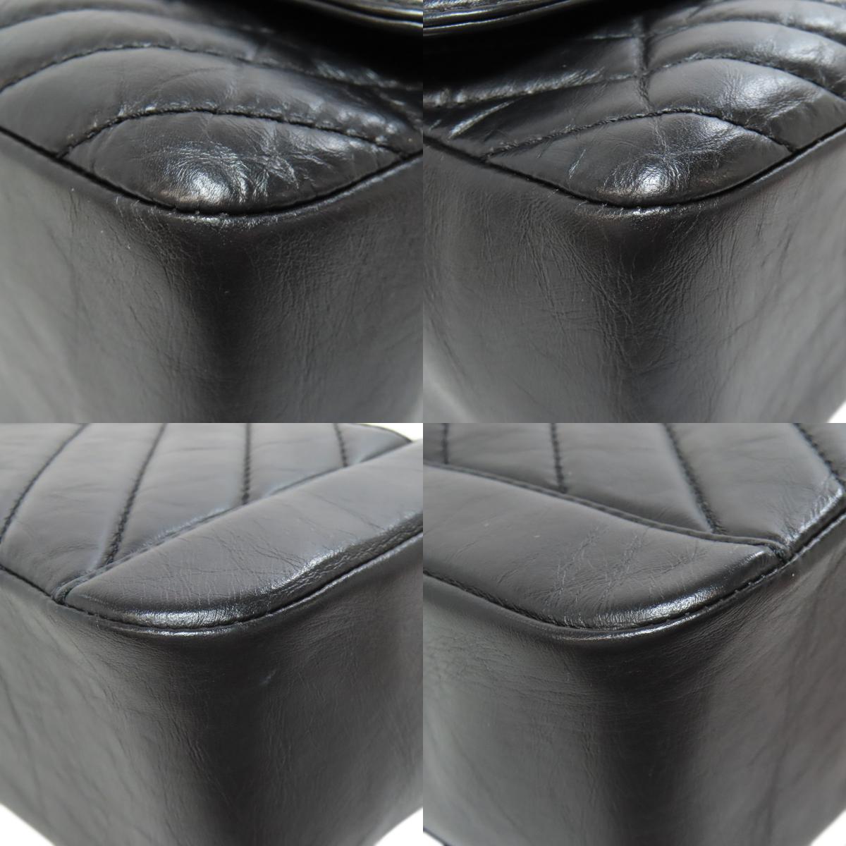 CHANEL Chevron V-stitch GoldHardware 2WAY Handbag Calf Ladies [Used]