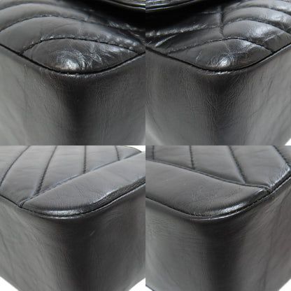 CHANEL Chevron V-stitch GoldHardware 2WAY Handbag Calf Ladies [Used]