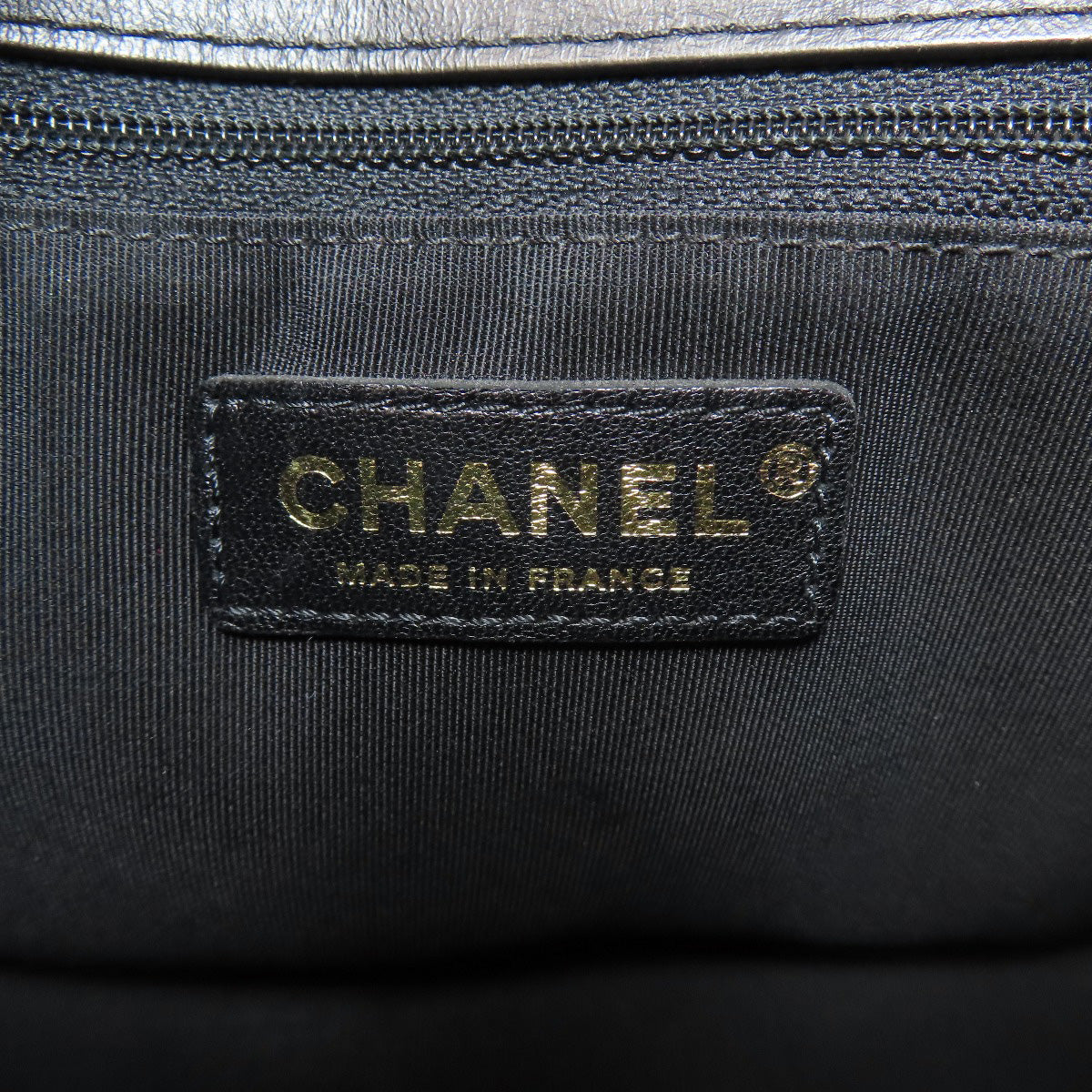 CHANEL Chevron V-stitch GoldHardware 2WAY Handbag Calf Ladies [Used]