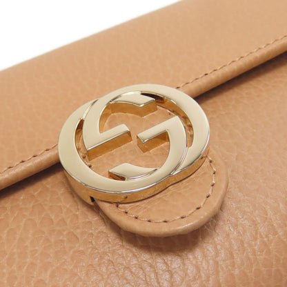 GUCCI 615524 Interlocking G outlet Long wallet (with coin pocket) Leather Ladies [Used]