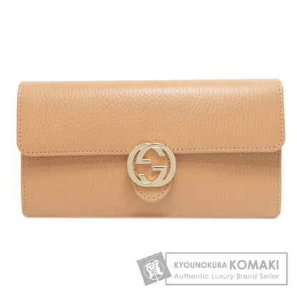 GUCCI 615524 Interlocking G outlet Long wallet (with coin pocket) Leather Ladies [Used]