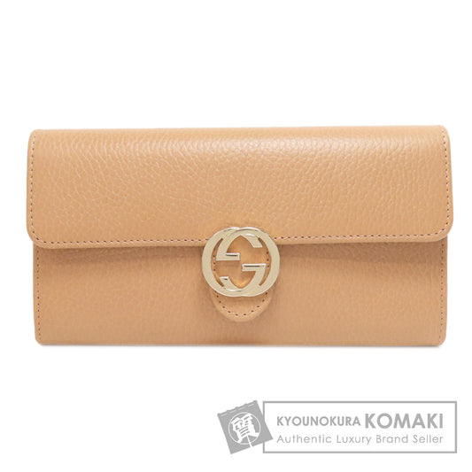 GUCCI 615524 Interlocking G outlet Long wallet (with coin pocket) Leather Ladies [Used]