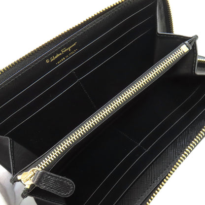 Salvatore Ferragamo Vara ribbon Long wallet (with coin pocket) Leather Ladies [Used]