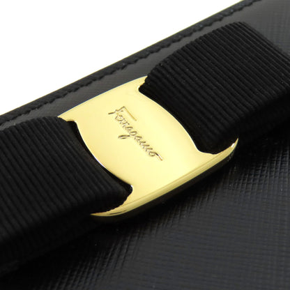 Salvatore Ferragamo Vara ribbon Long wallet (with coin pocket) Leather Ladies [Used]