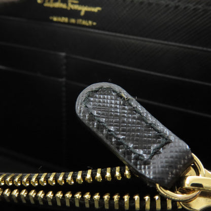 Salvatore Ferragamo Vara ribbon Long wallet (with coin pocket) Leather Ladies [Used]