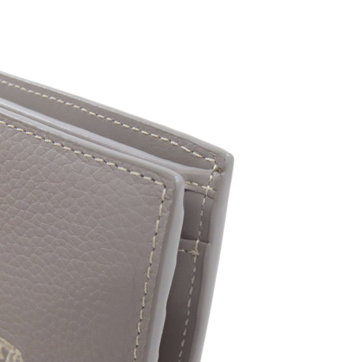 CHRISTIAN DIOR logo Bifold Wallet with Coin Pocket Leather Ladies [Used]