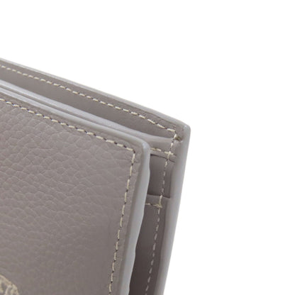 CHRISTIAN DIOR logo Bifold Wallet with Coin Pocket Leather Ladies [Used]