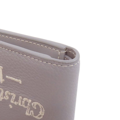 CHRISTIAN DIOR logo Bifold Wallet with Coin Pocket Leather Ladies [Used]