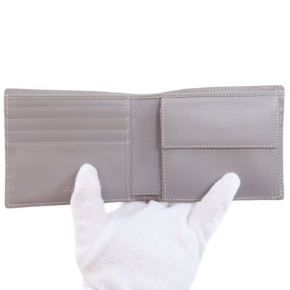 CHRISTIAN DIOR logo Bifold Wallet with Coin Pocket Leather Ladies [Used]