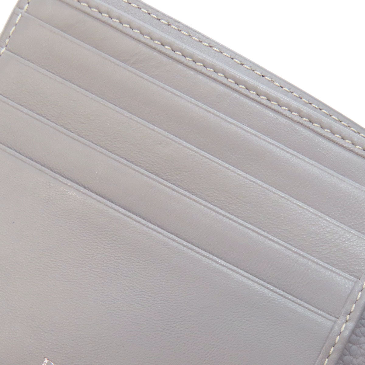 CHRISTIAN DIOR logo Bifold Wallet with Coin Pocket Leather Ladies [Used]