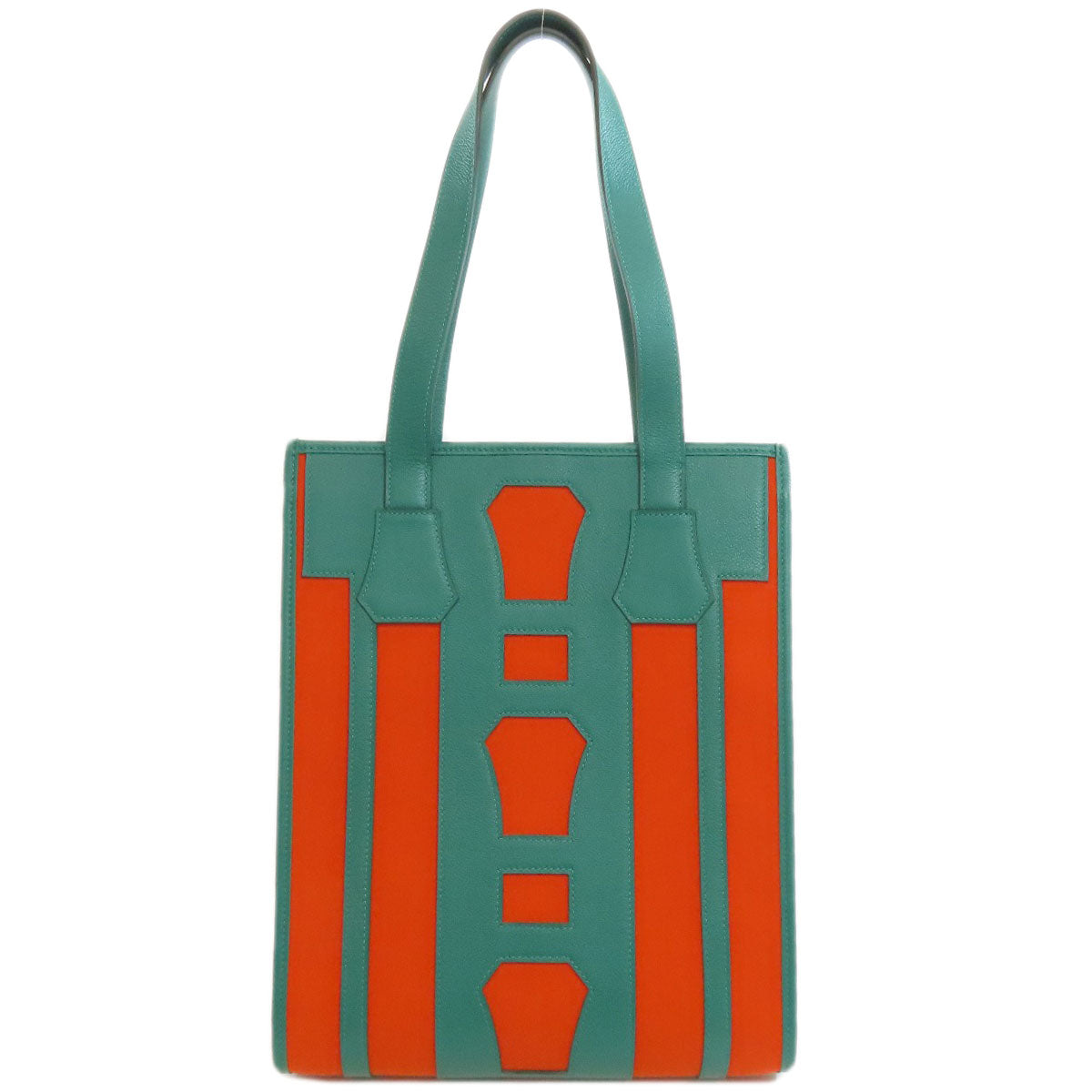 HERMES Petite Ash Belle Tote Bag Canvas CalfLadies [Used]