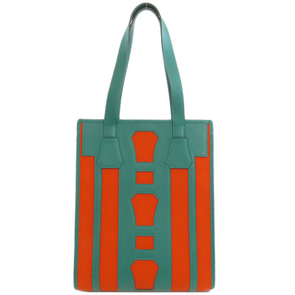 HERMES Petite Ash Belle Tote Bag Canvas CalfLadies [Used]