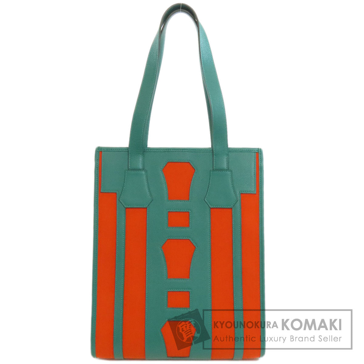 HERMES Petite Ash Belle Tote Bag Canvas CalfLadies [Used]